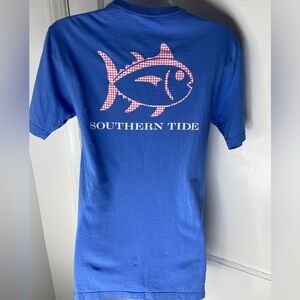 Southern Tide Royal Blue Tee with Coral Fish Logo